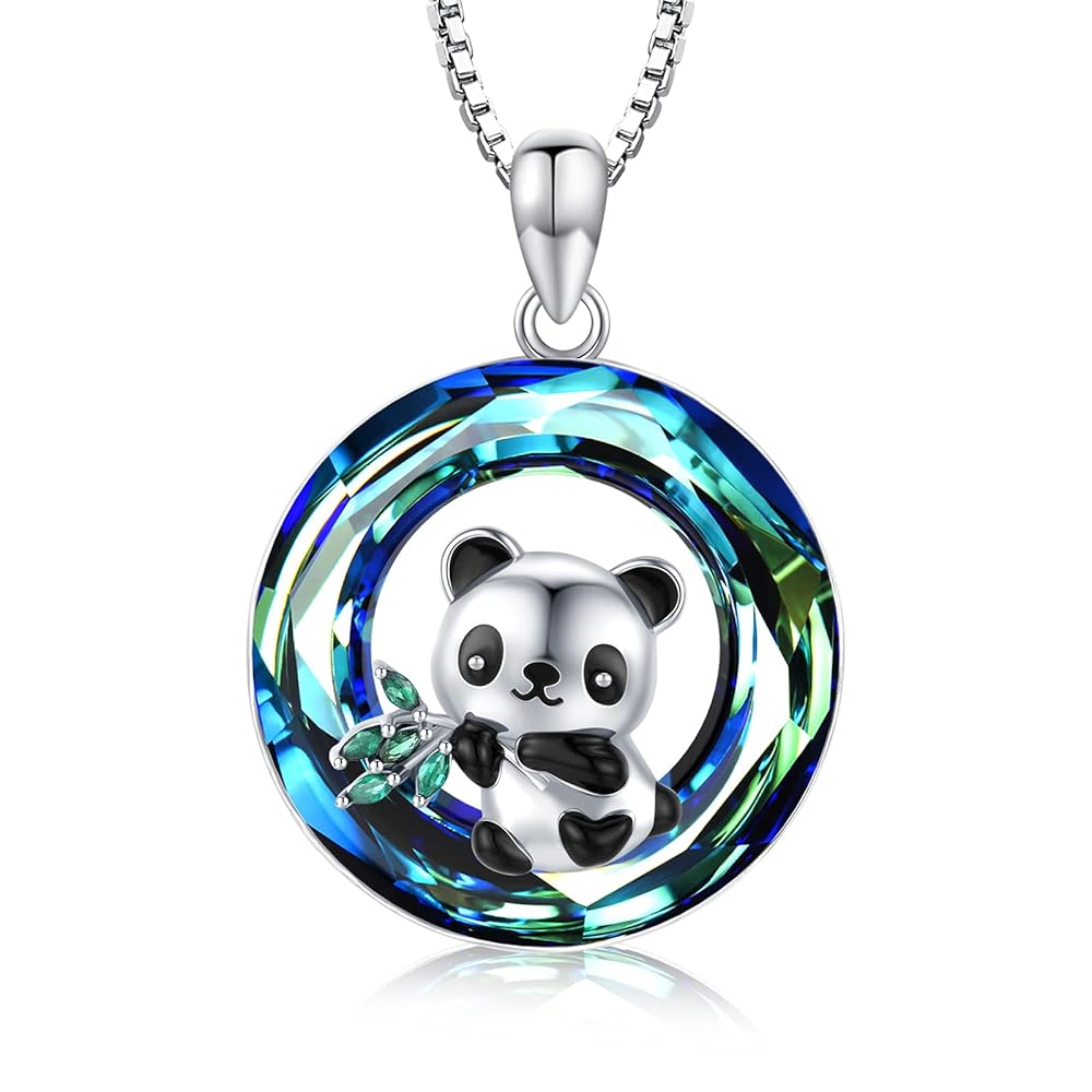 Amazon.com: CHENGHONG Panda Necklace 925 Sterling Silver